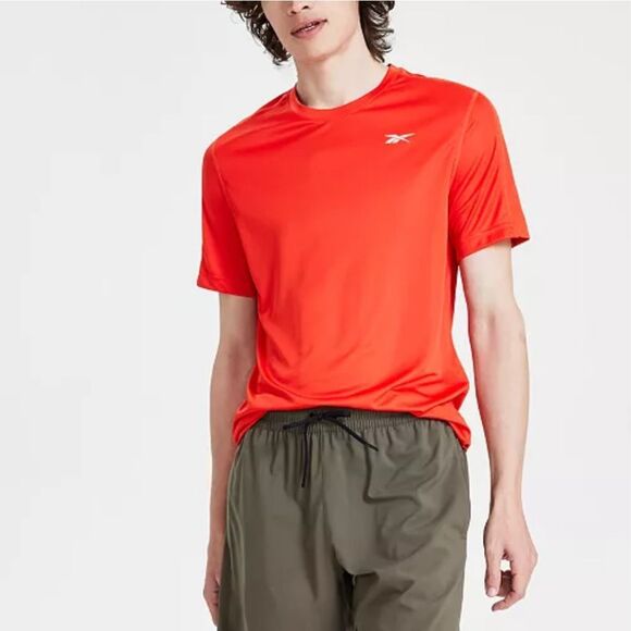 30. Reebok NWT Red/Orange Short Sleeve Performance Tech T- Shirt - Picture 2 of 3
